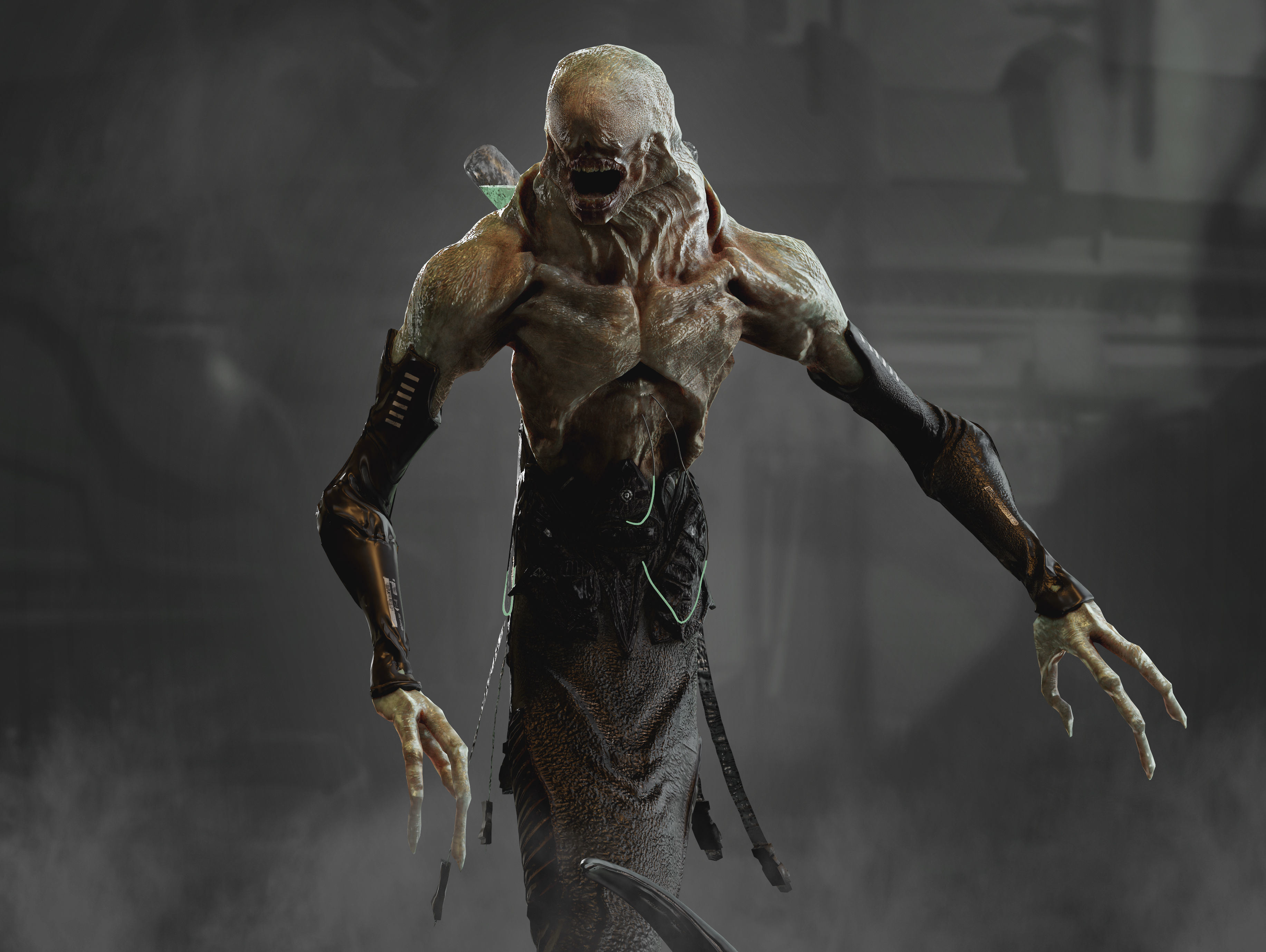 Sci Fi Horror Creature Low-poly 3D model_6