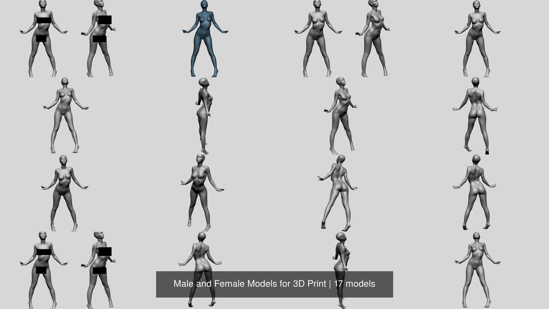 Male and Female Models for 3D Print 3D Model Collection_2