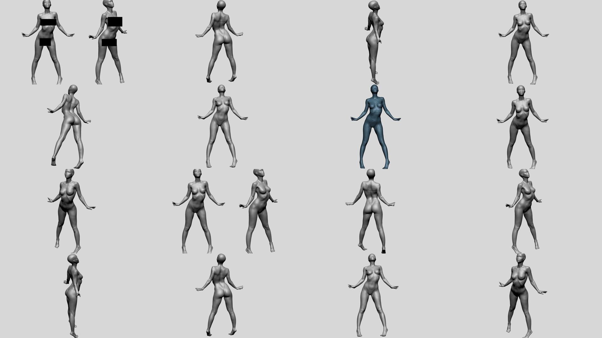 Male and Female Models for 3D Print 3D Model Collection_1