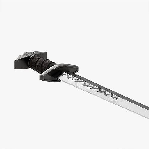Wiking Weapon Satha Low-poly 3D model