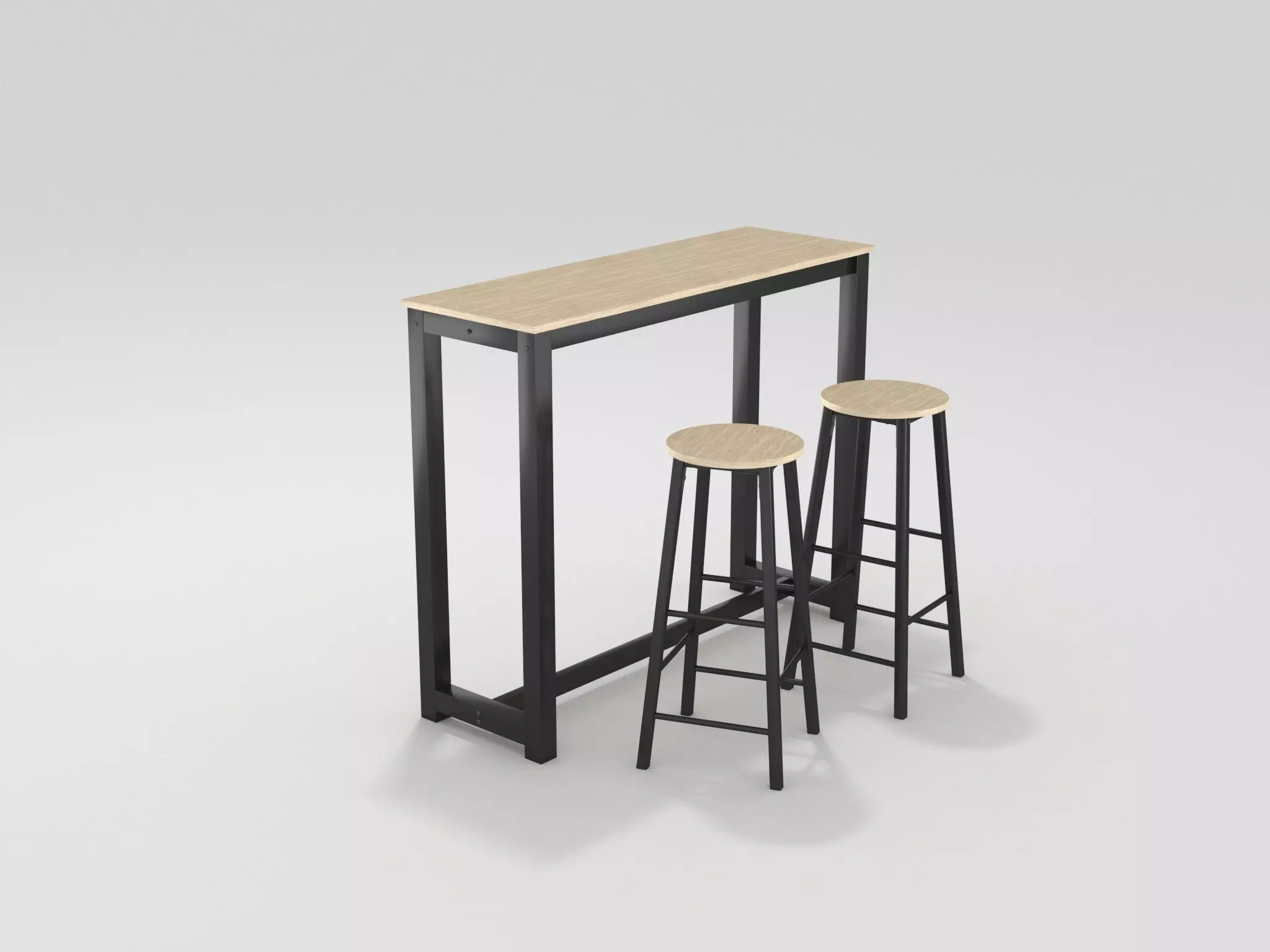 Bar Table with chairs 3D model
