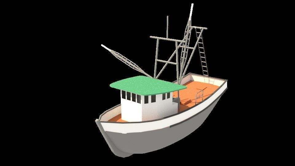 Shrimp Trawler 3D model_1