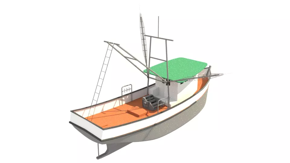 Shrimp Trawler 3D model_0