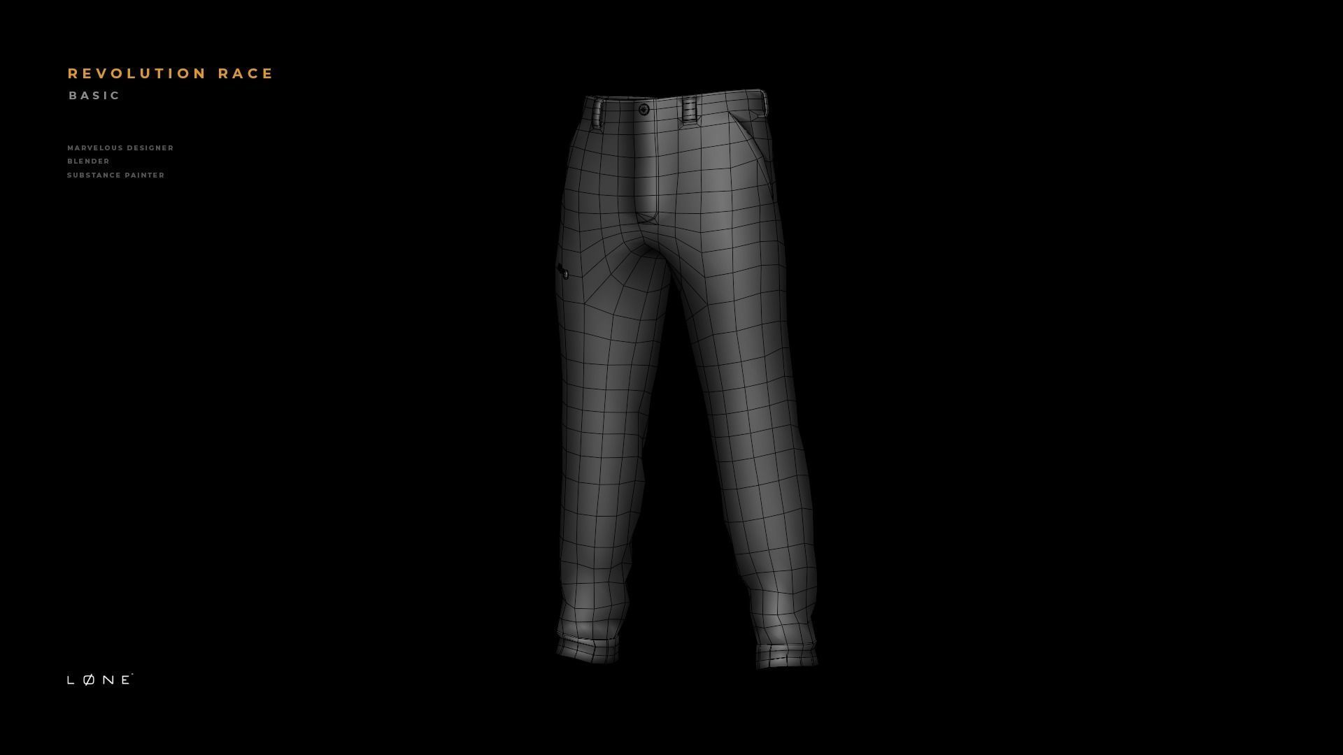 Revolution Race Basic Pants Low-poly 3D model_6