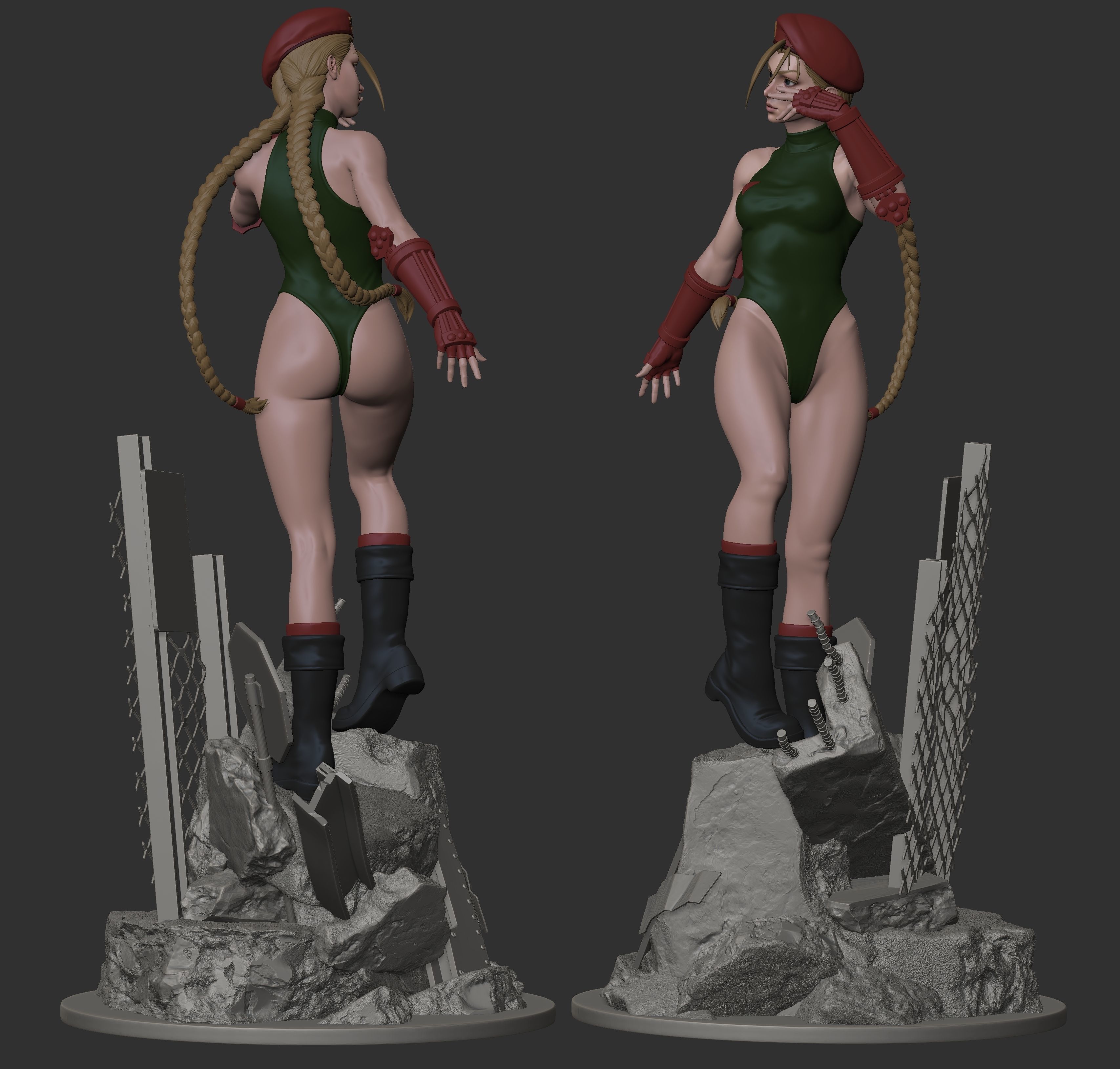 Street fight Cammy 3D print model_3