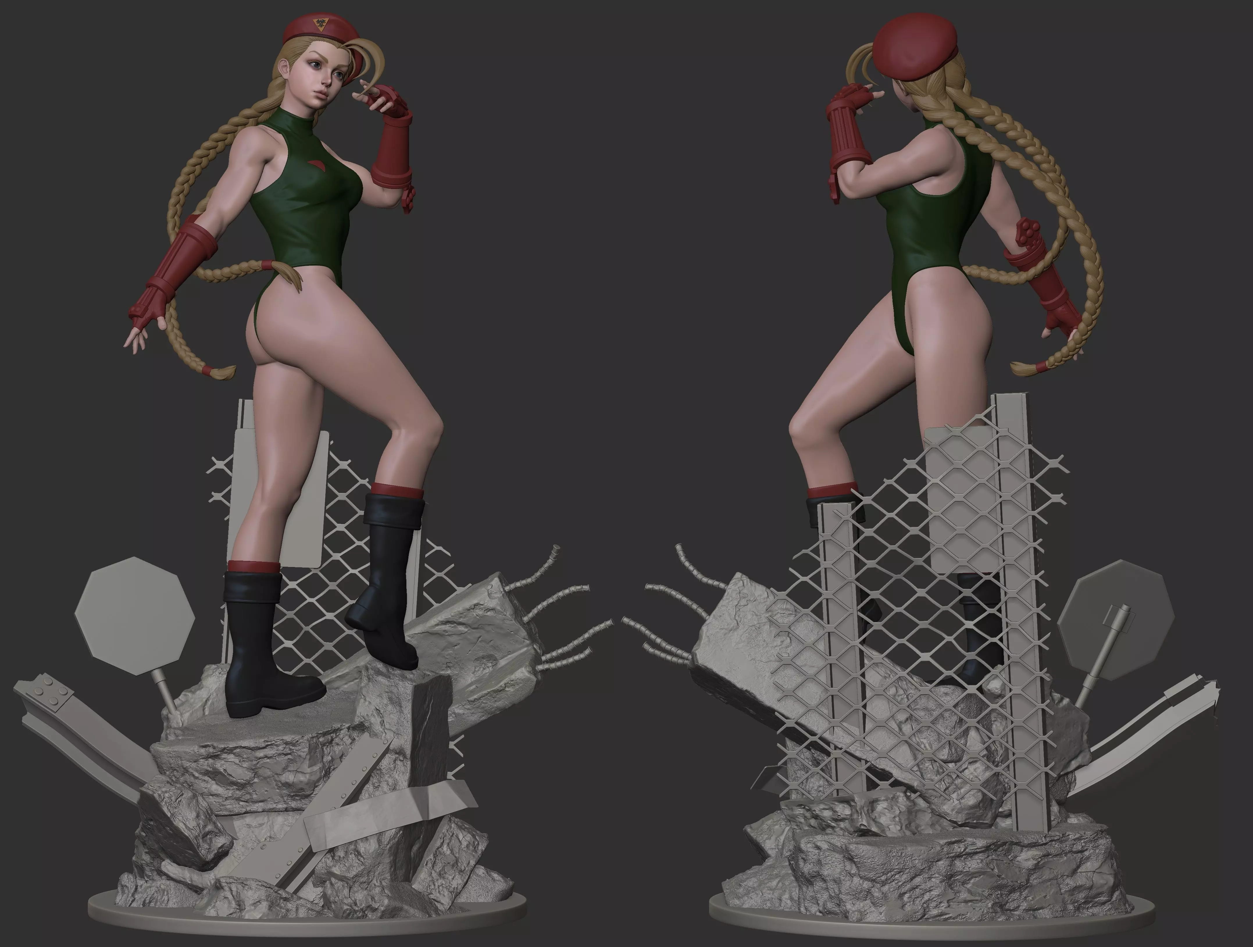 Street fight Cammy 3D print model_0