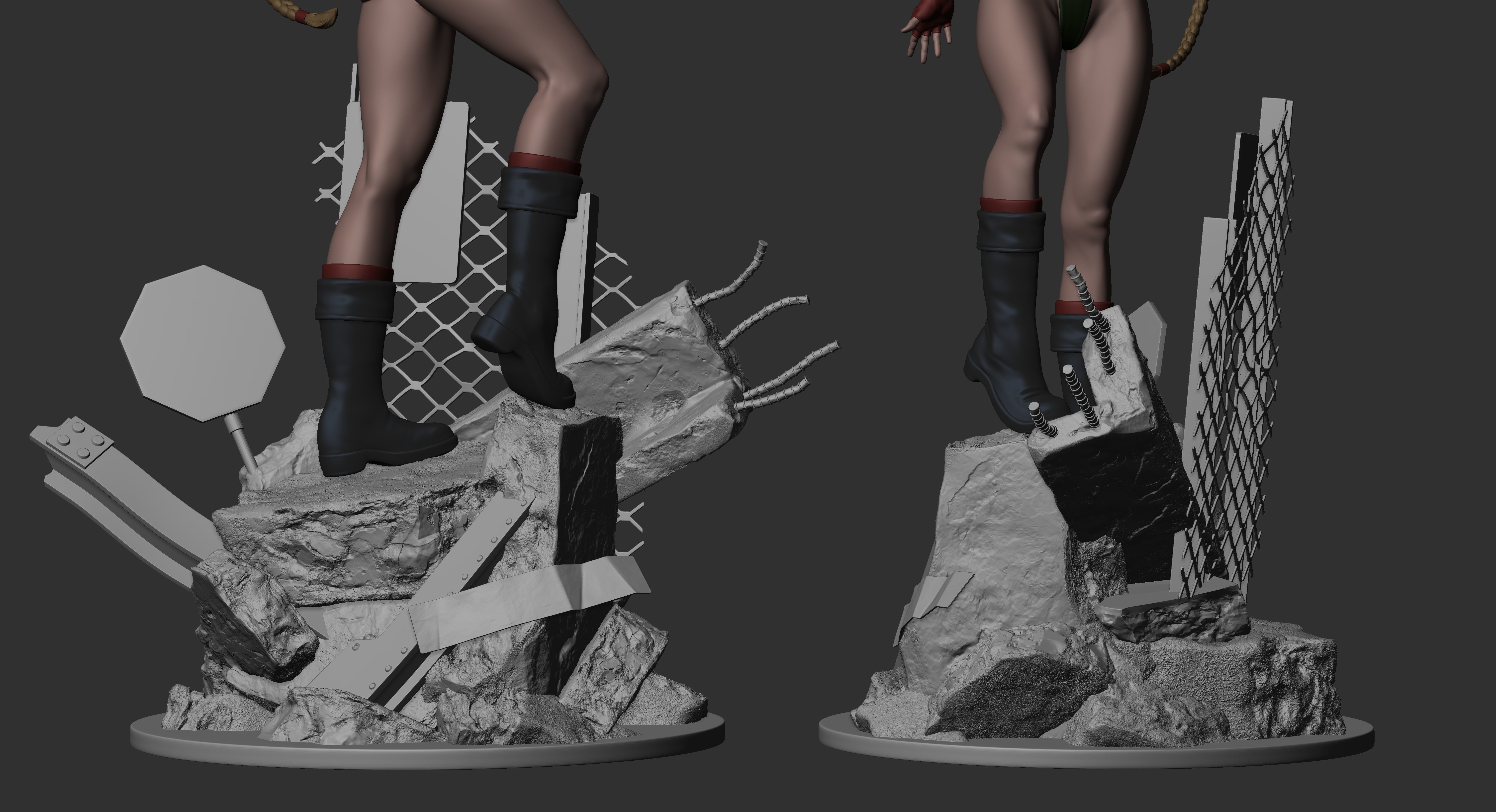 Street fight Cammy 3D print model_4