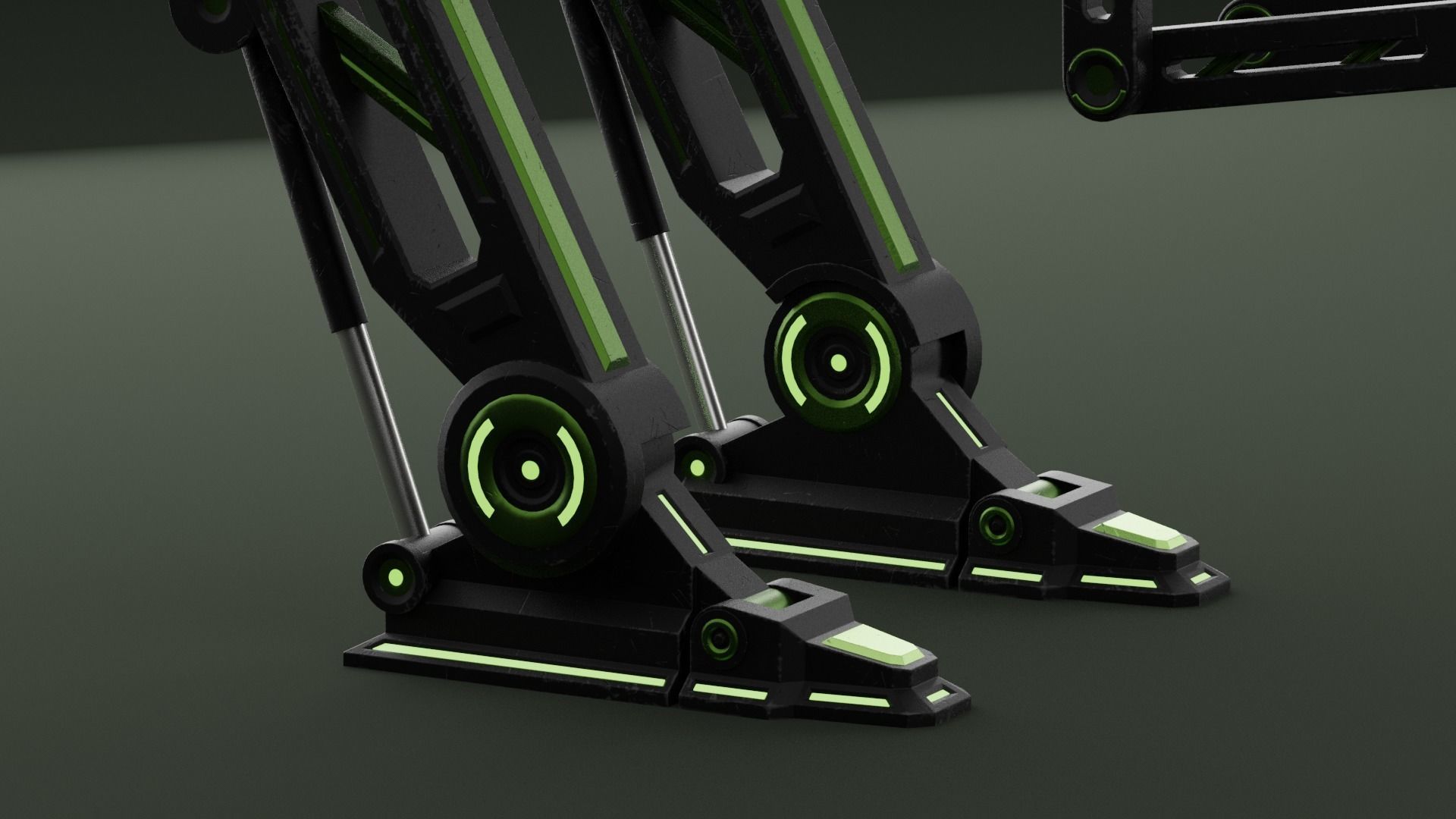 War Robot - Scifi Low-poly 3D model_10