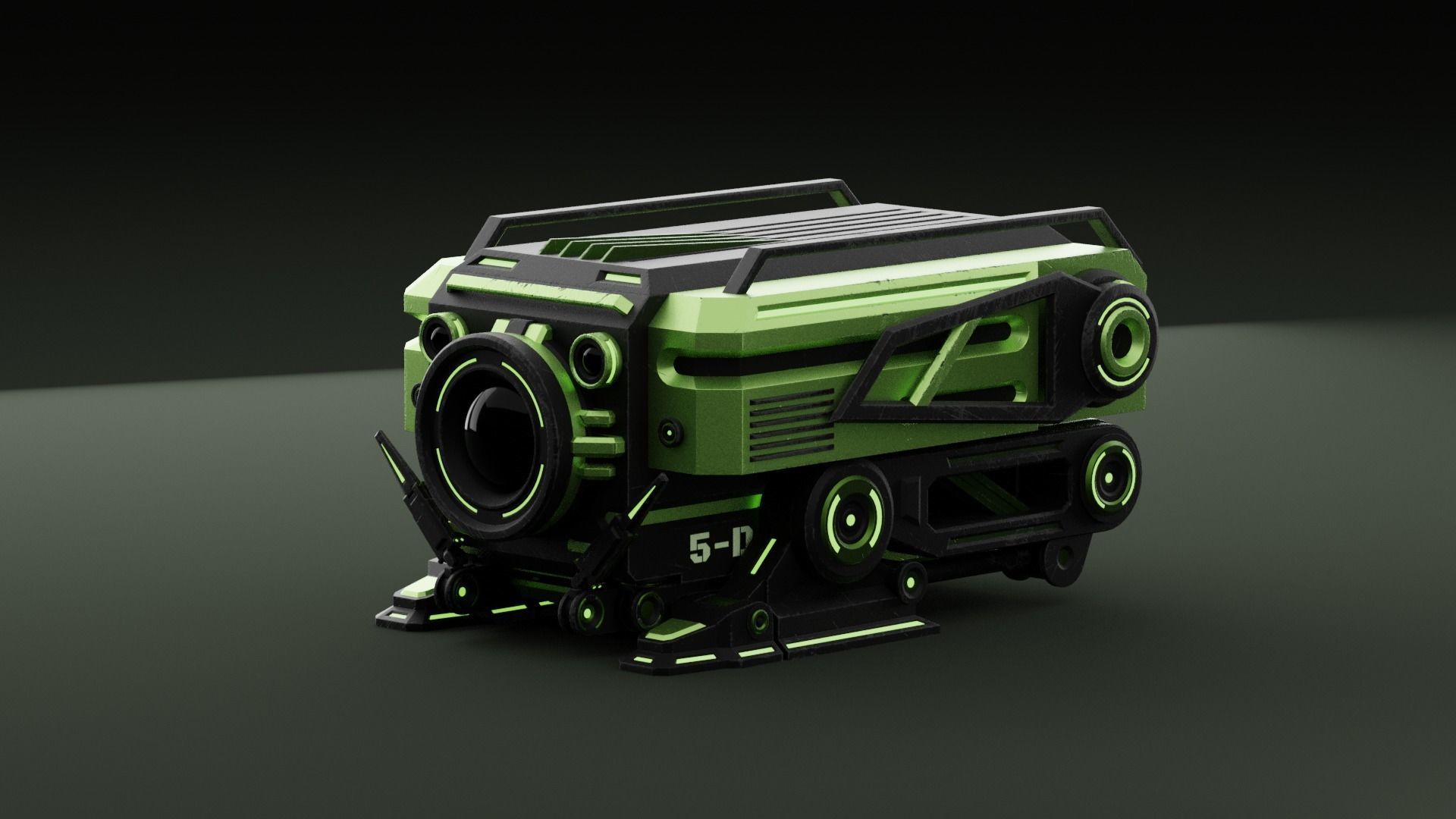 War Robot - Scifi Low-poly 3D model_2