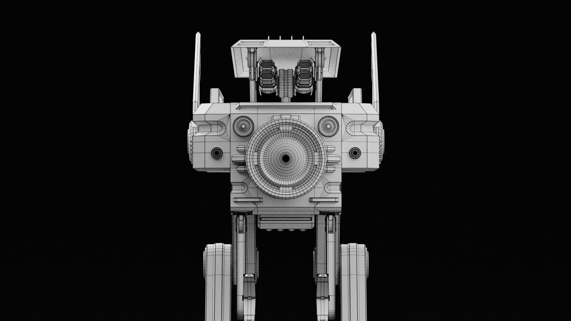 War Robot - Scifi Low-poly 3D model_15