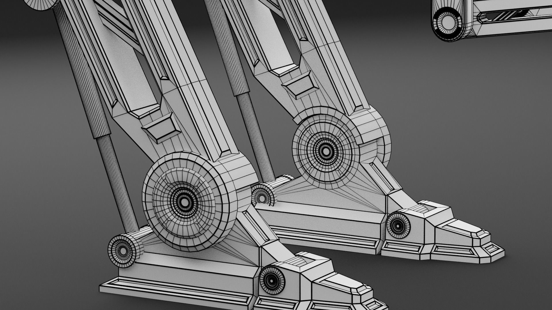 War Robot - Scifi Low-poly 3D model_11