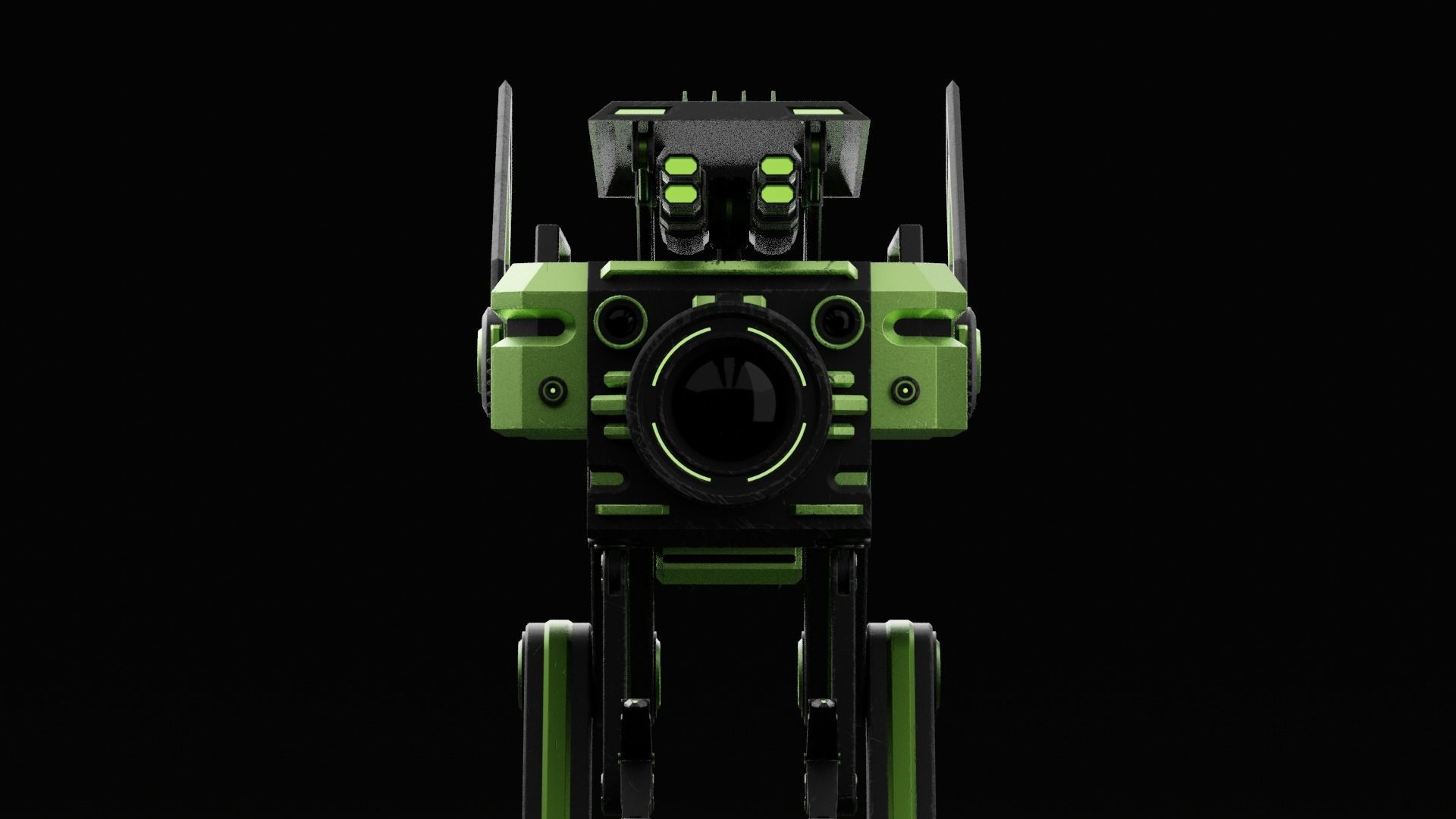 War Robot - Scifi Low-poly 3D model_14