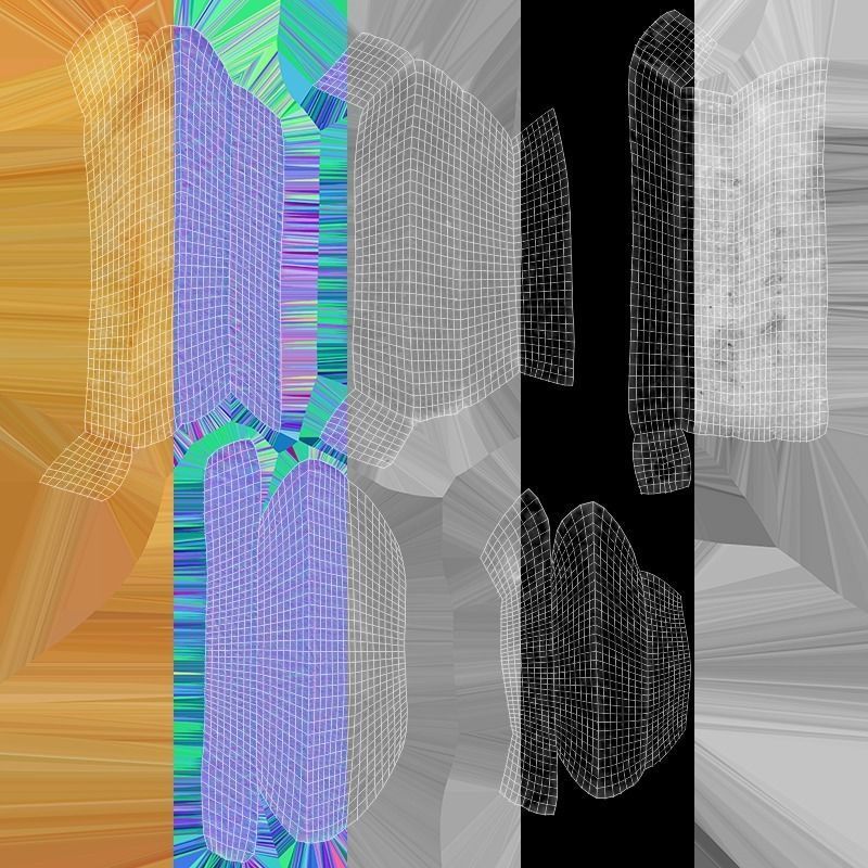 French Fries - 5 Variations Low-poly 3D model_7