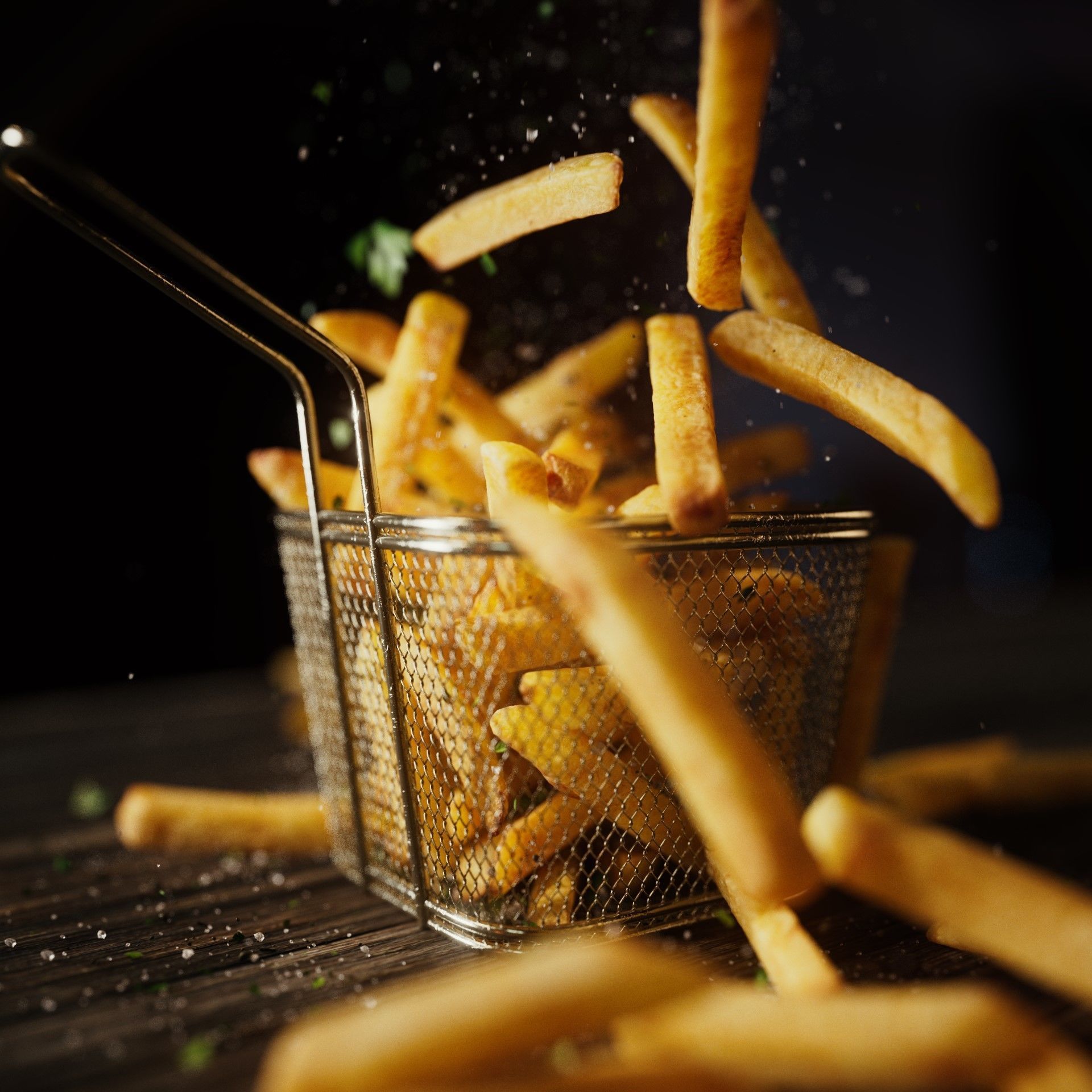 French Fries - 5 Variations Low-poly 3D model_5