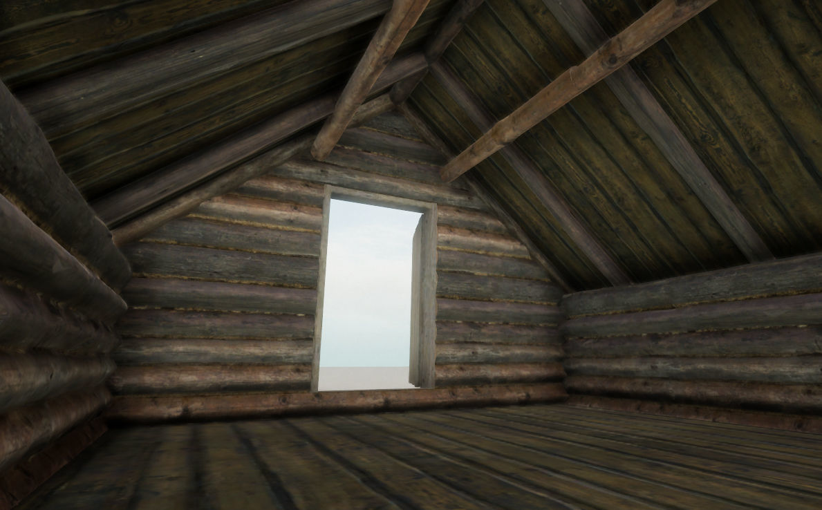 Forest Hut Low-poly 3D model_5