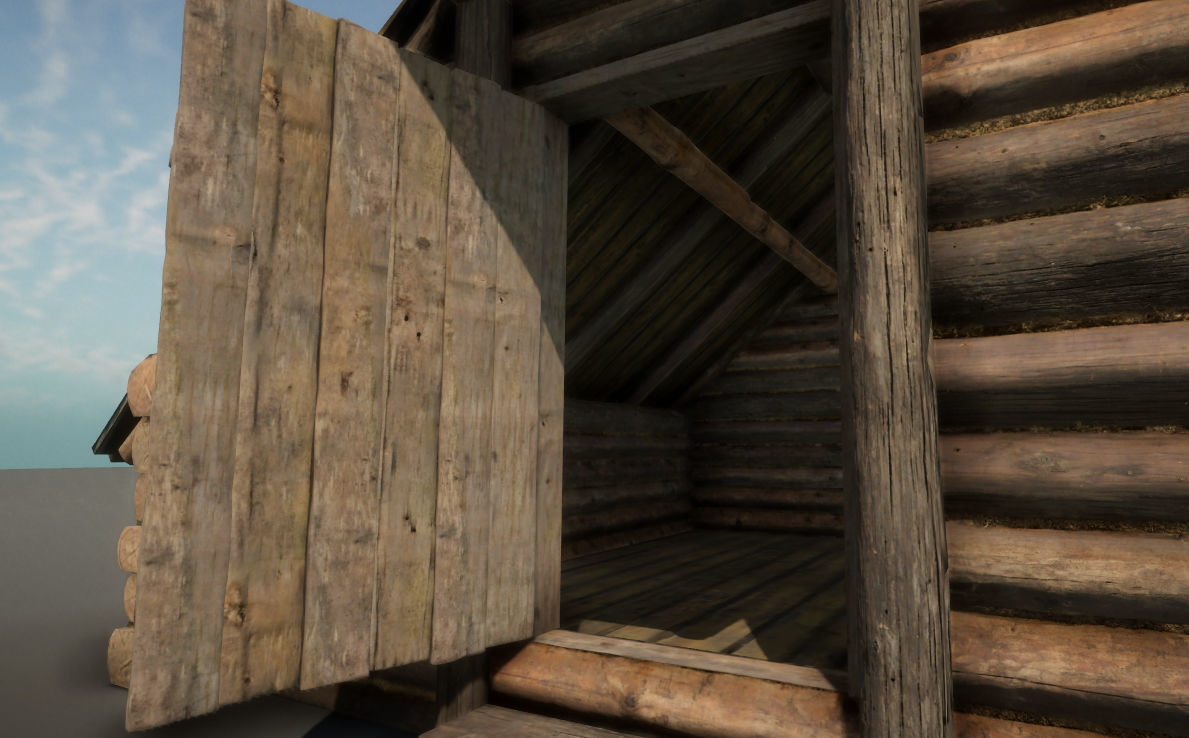 Forest Hut Low-poly 3D model_6