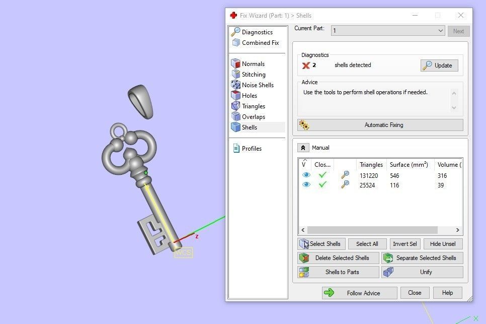 Key 3D model 3D print model_8