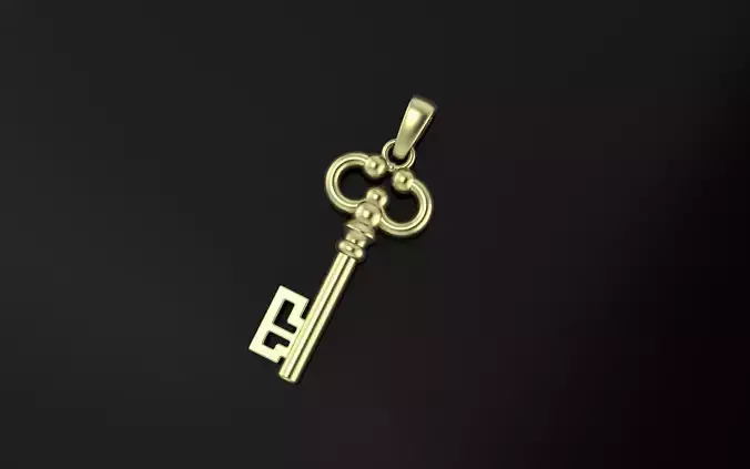 Key 3D model 3D print model