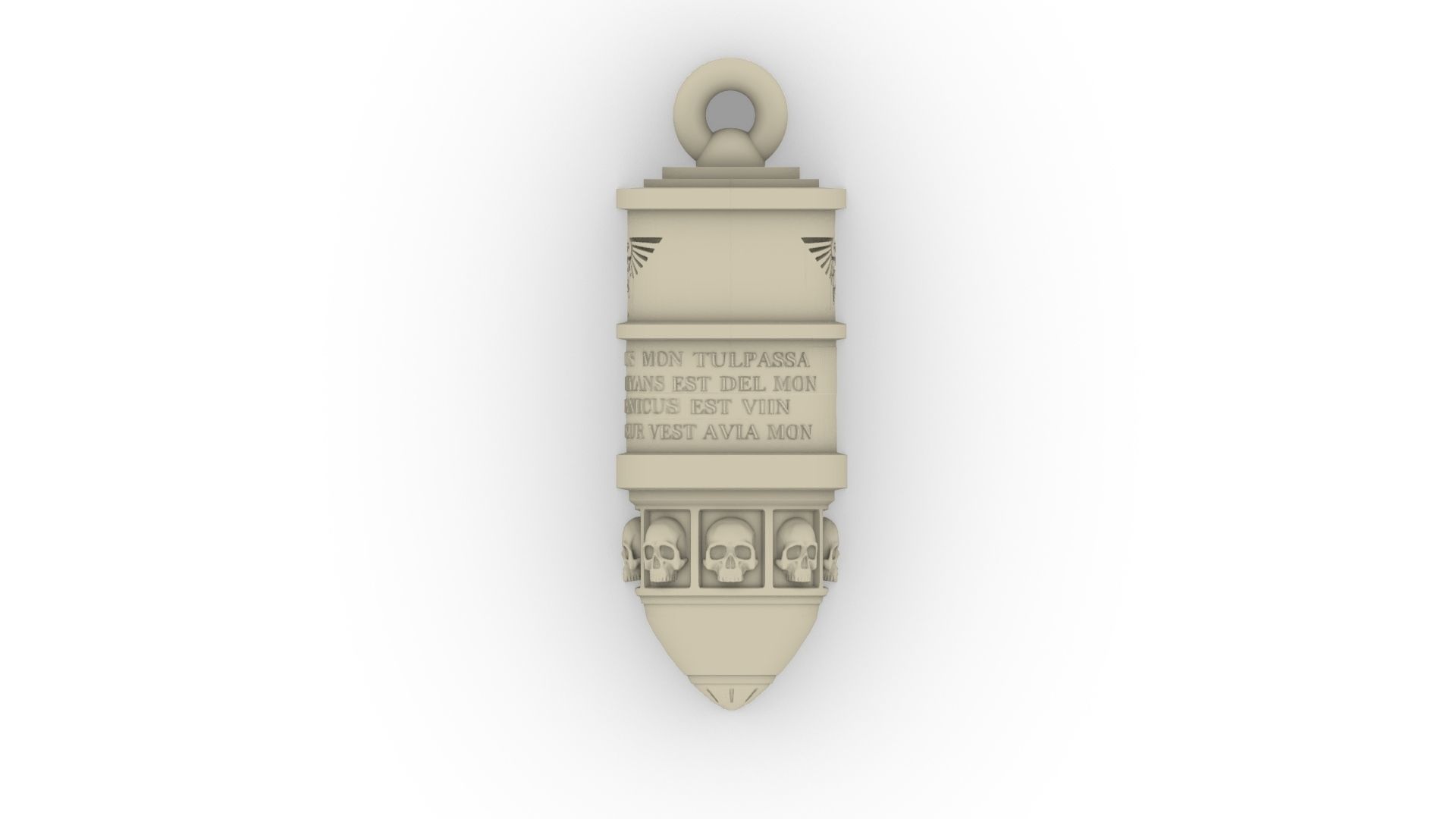 Bullet Pendant 3D print model_4