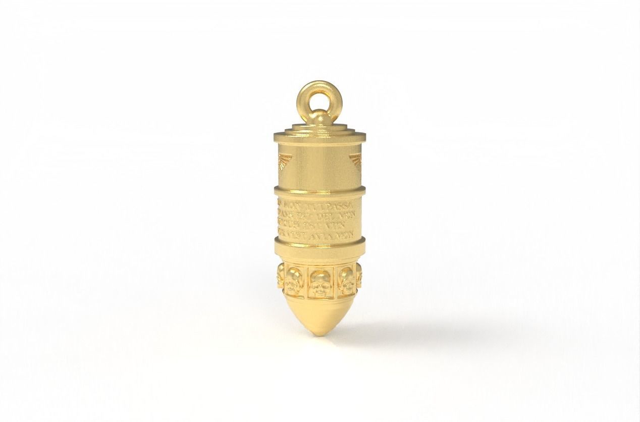 Bullet Pendant 3D print model_2