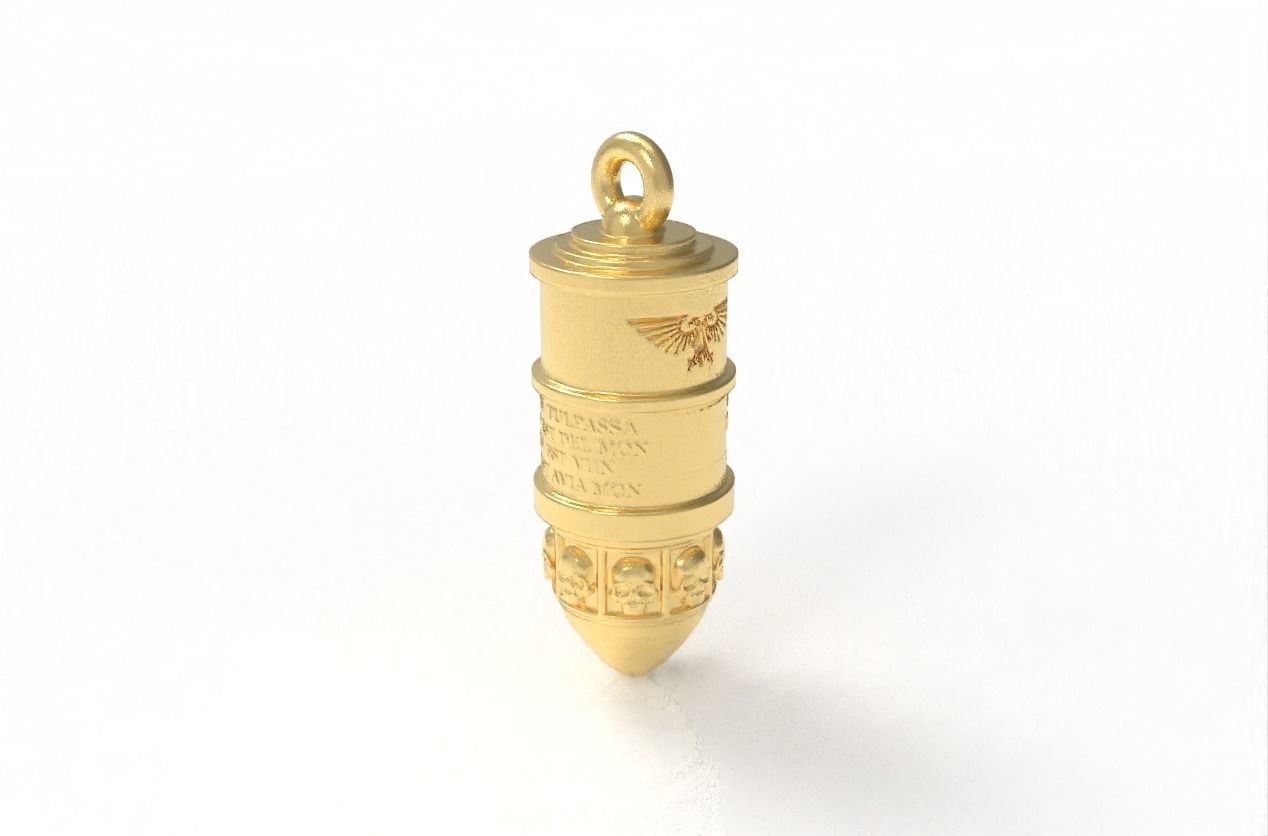 Bullet Pendant 3D print model_1