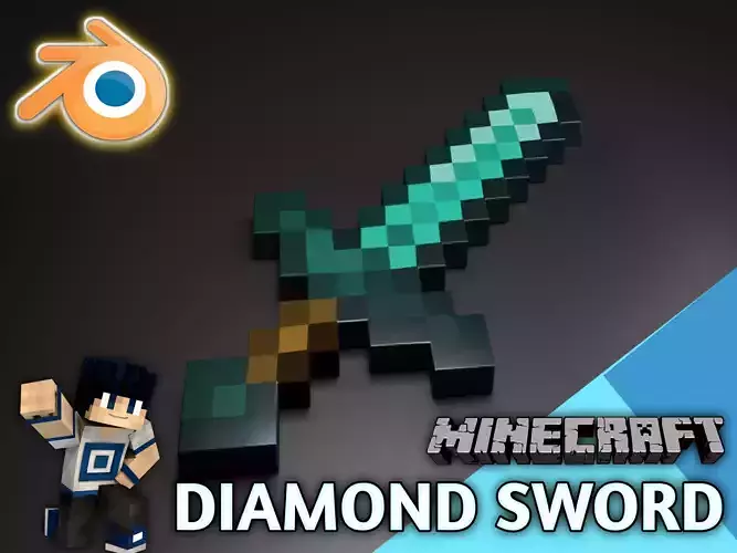 Minecraft Diamond Sword Model