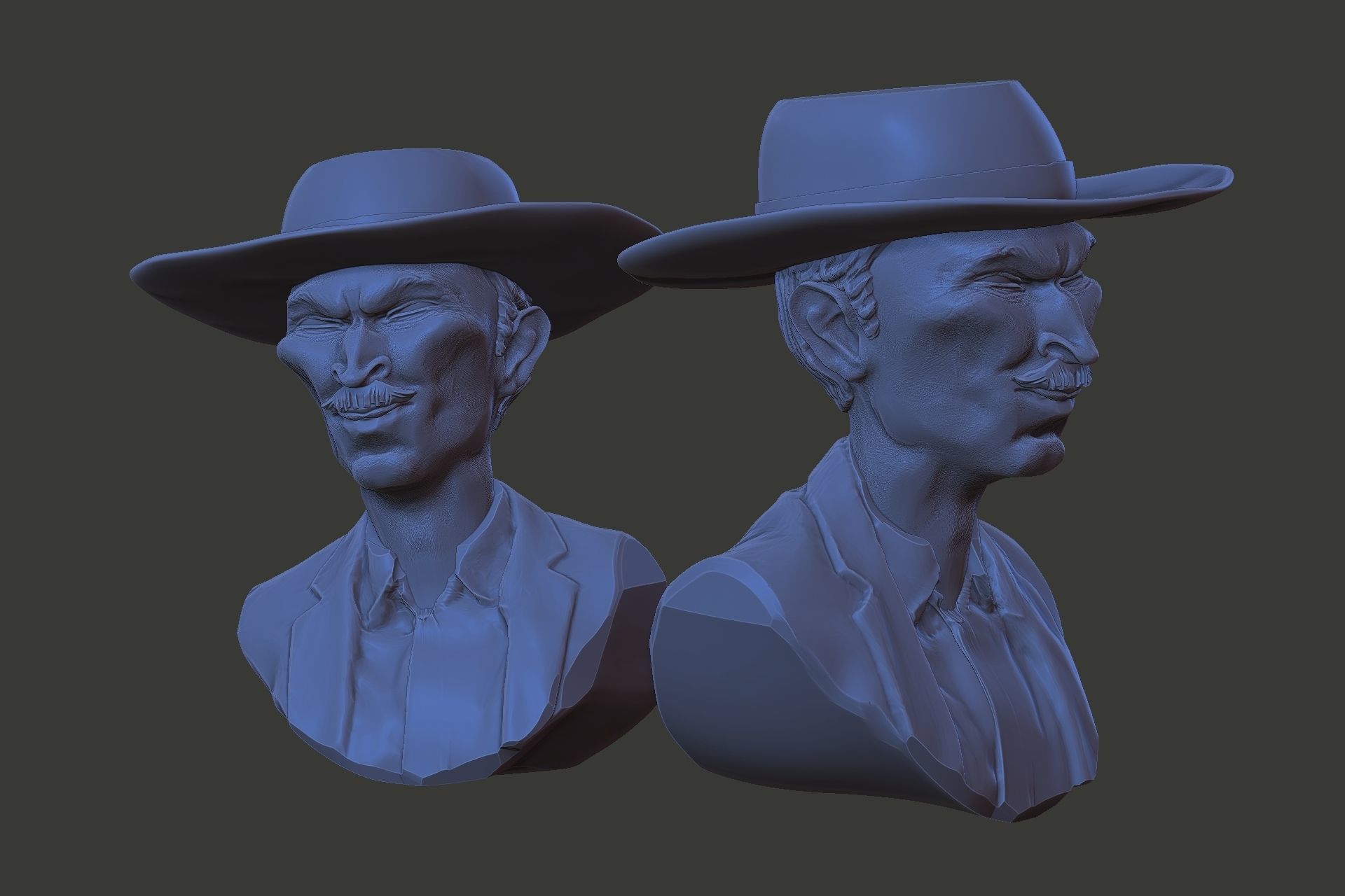 Lee Van Cleef stylized model     3D print model_6