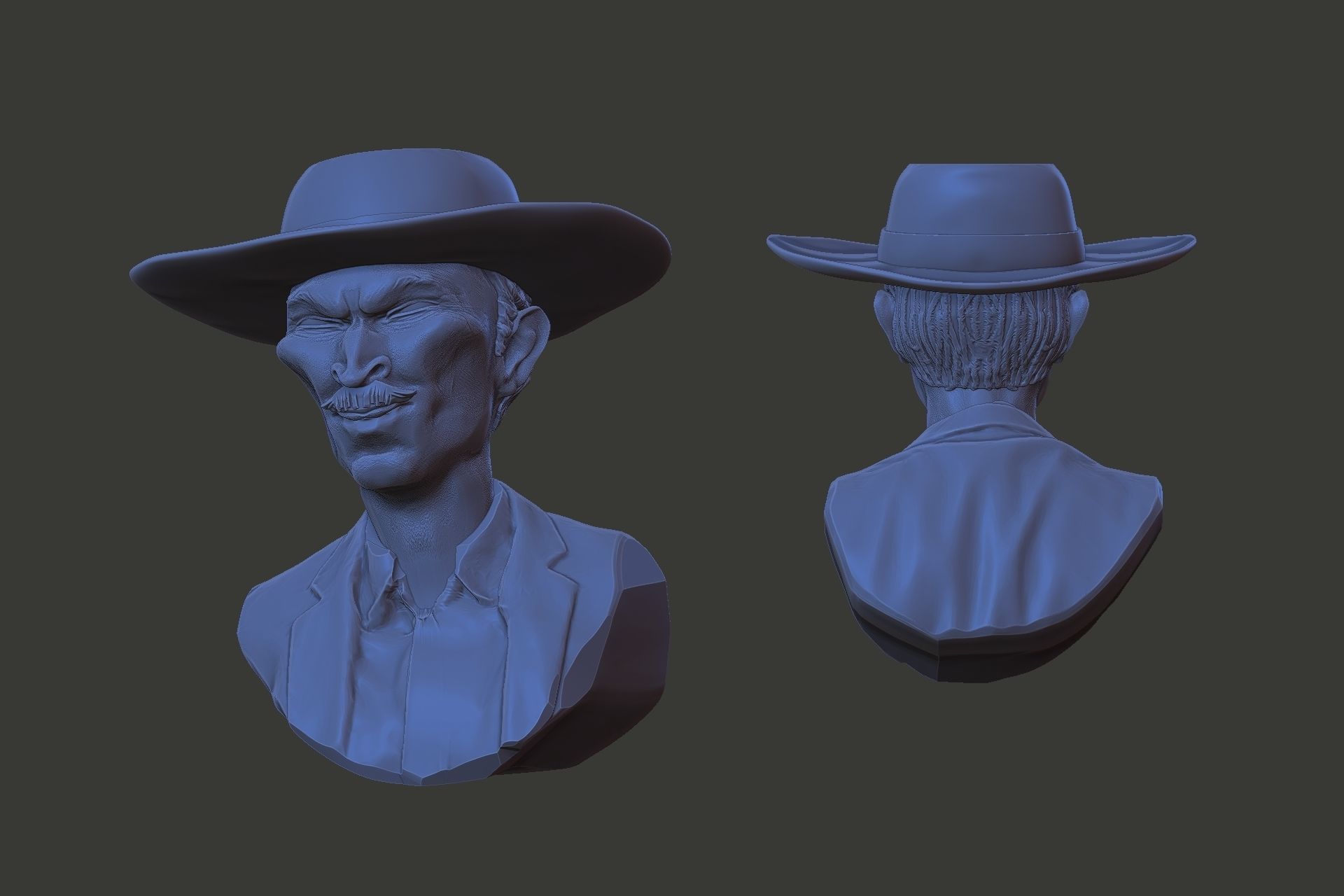 Lee Van Cleef stylized model     3D print model_5