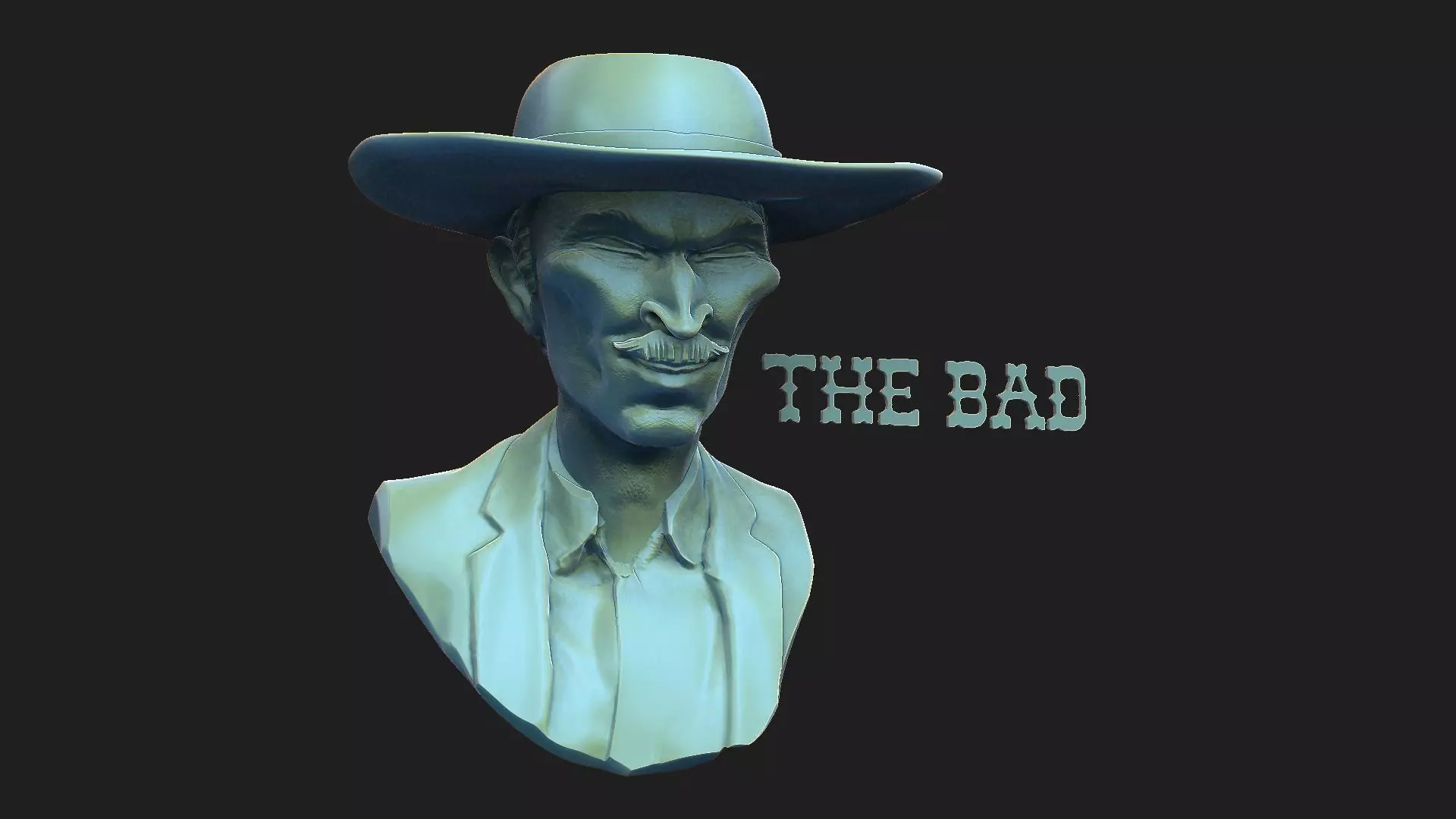 Lee Van Cleef stylized model     3D print model_0