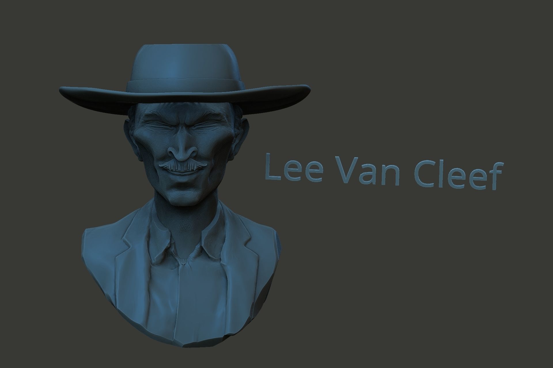 Lee Van Cleef stylized model     3D print model_1