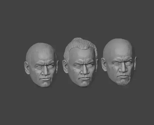 One-Twelfth Scale Clone Heads Rex Tup and Fives 3D Print Files