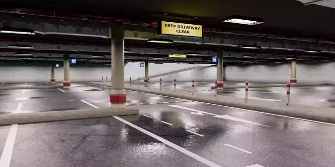 parking garage - BLENDER scene 3D model