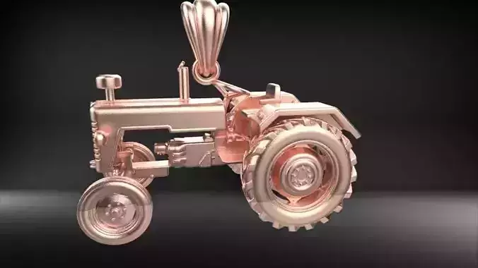 Tractor Necklace Charm Pendant Farm Jewelry
