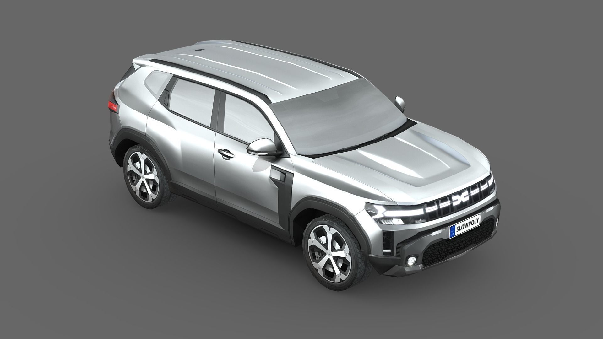 Dacia Duster 2024 Low-poly 3D model_3