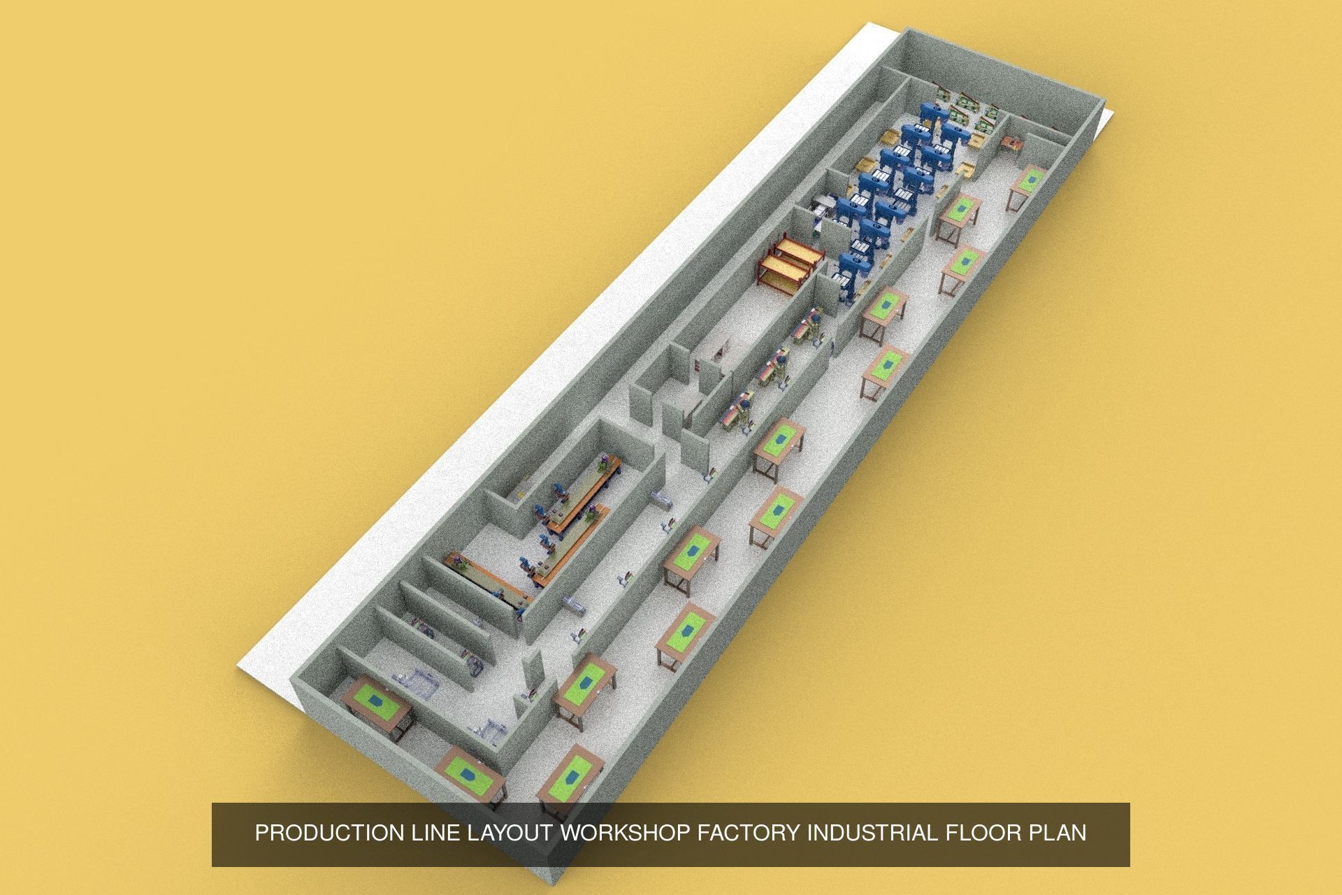 ASSEMBLY WORKSHOP LINE FACTORY INDUSTRIAL PRODUCTION PACK 3D Model Collection_3
