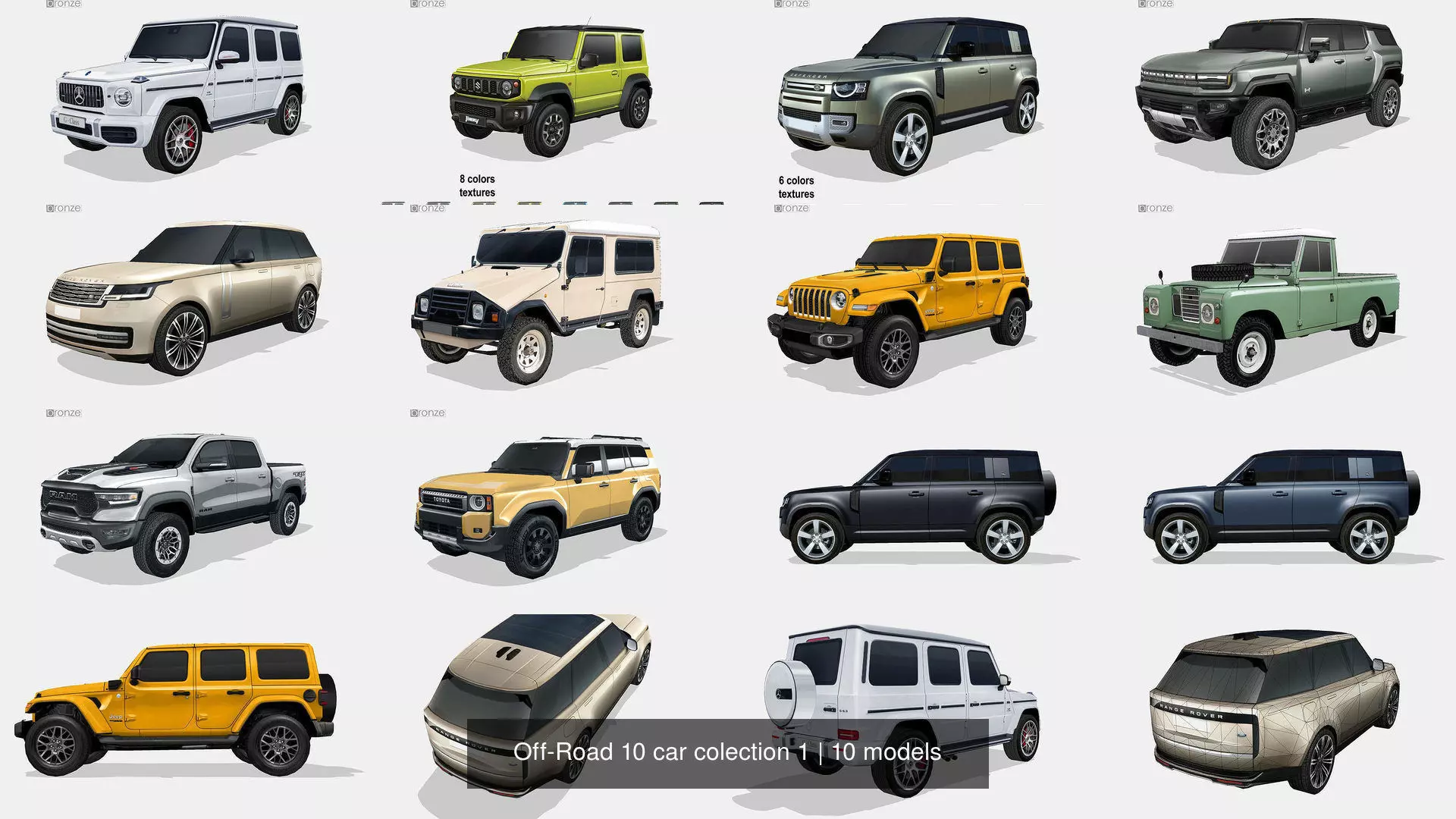 Off-Road 10 car colection 1 3D Model Collection_11