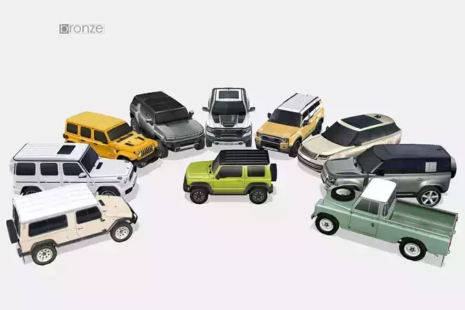 Off-Road 10 car colection 1 3D Model Collection