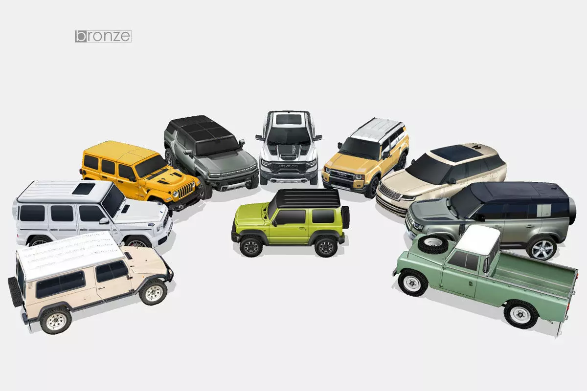 Off-Road 10 car colection 1 3D Model Collection_0