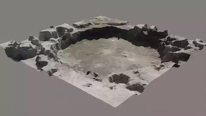 Crater 3D model 16K 3D model