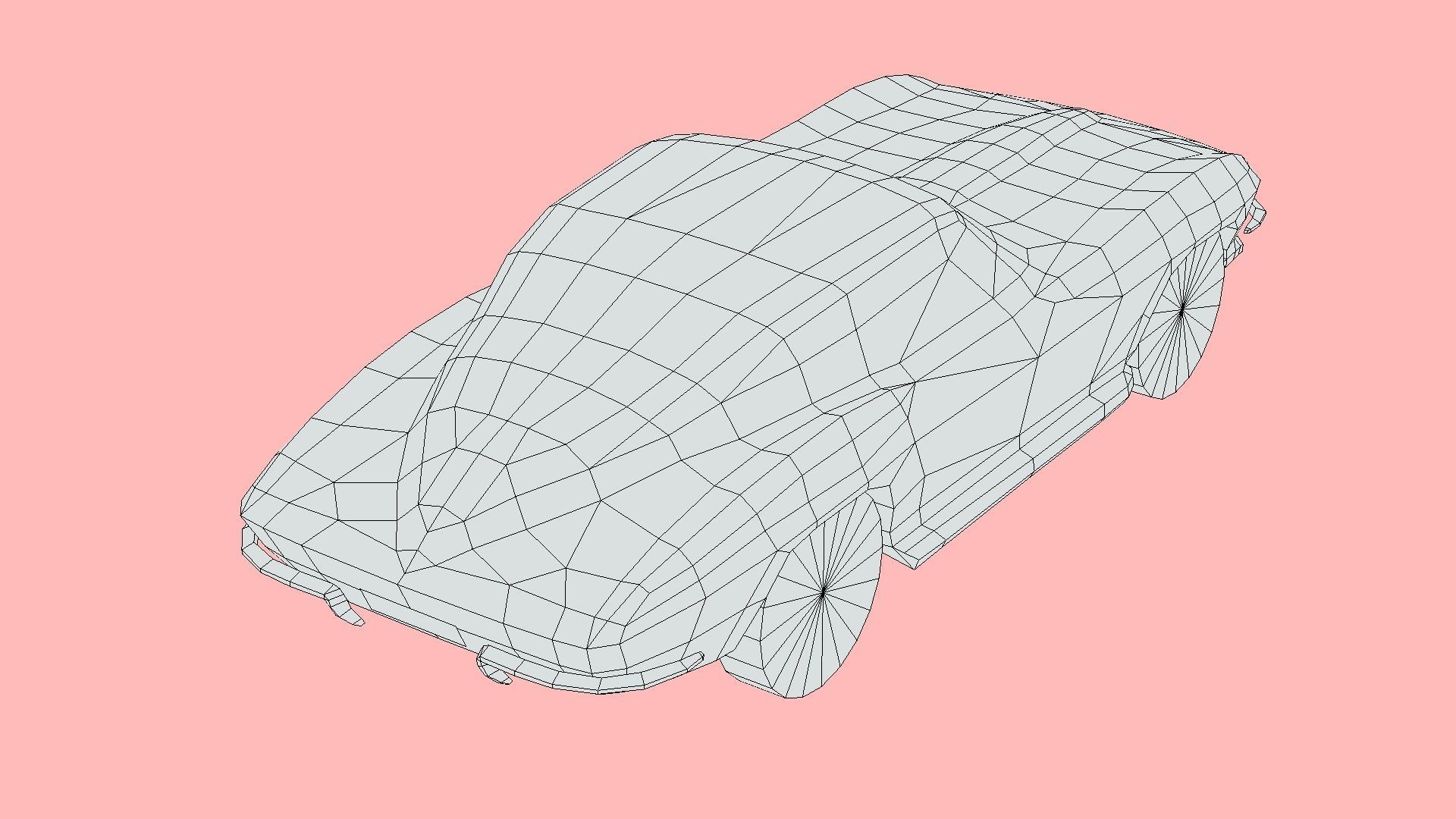 Chevrolet Corvette Sting Ray 1965 Low-poly 3D model_6