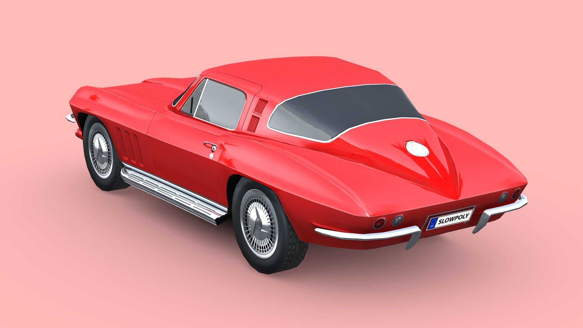 Chevrolet Corvette Sting Ray 1965 Low-poly 3D model_1