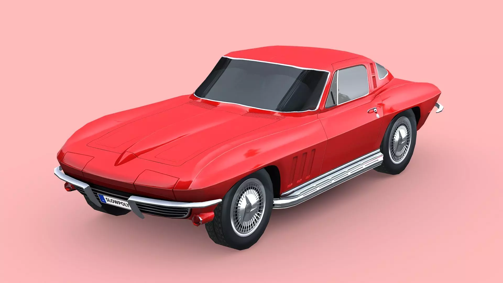 Chevrolet Corvette Sting Ray 1965 Low-poly 3D model_0