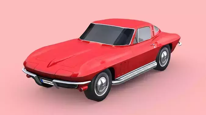 Chevrolet Corvette Sting Ray 1965 Low-poly 3D model