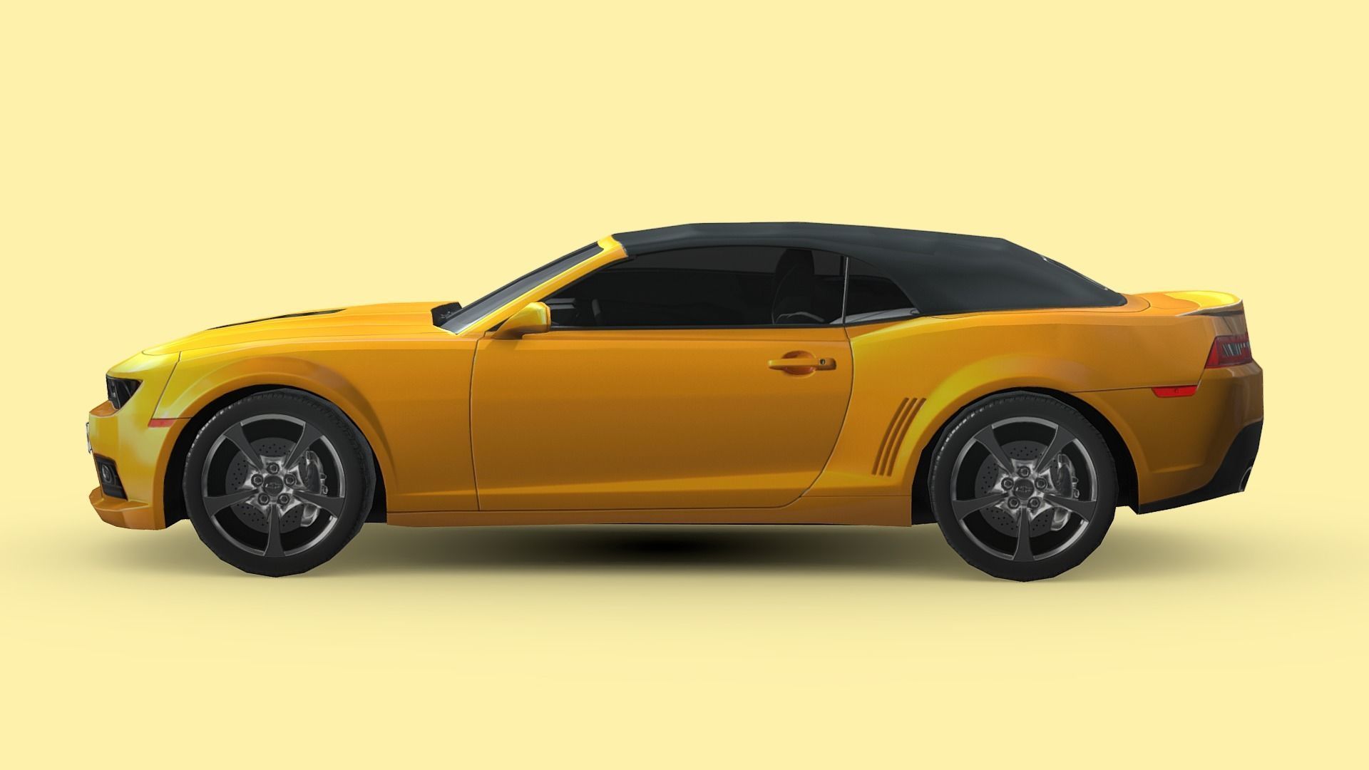 Chevrolet Camaro Convertible 2014 Low-poly 3D model_2