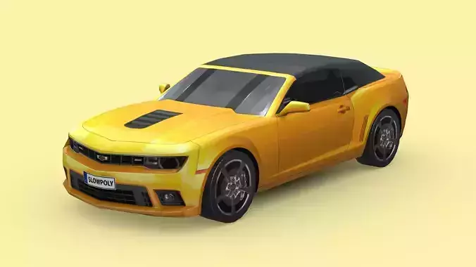Chevrolet Camaro Convertible 2014 Low-poly 3D model