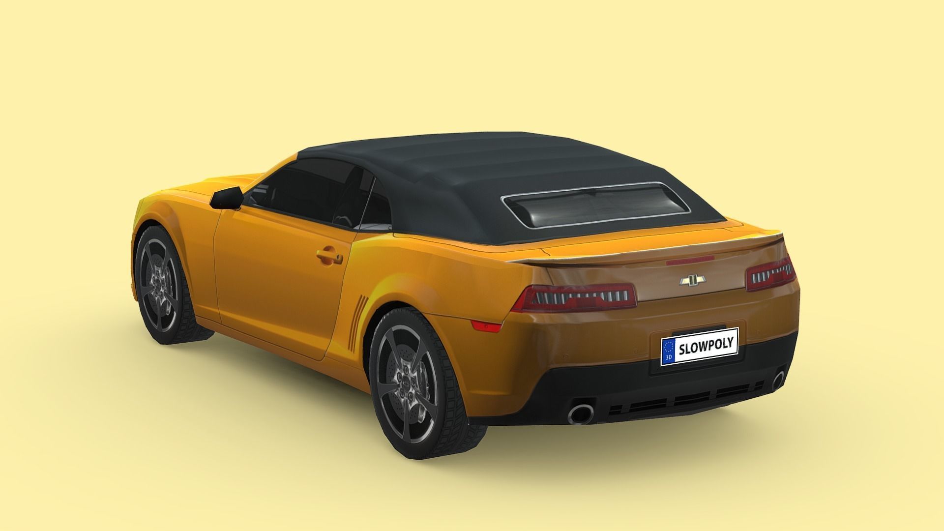 Chevrolet Camaro Convertible 2014 Low-poly 3D model_1