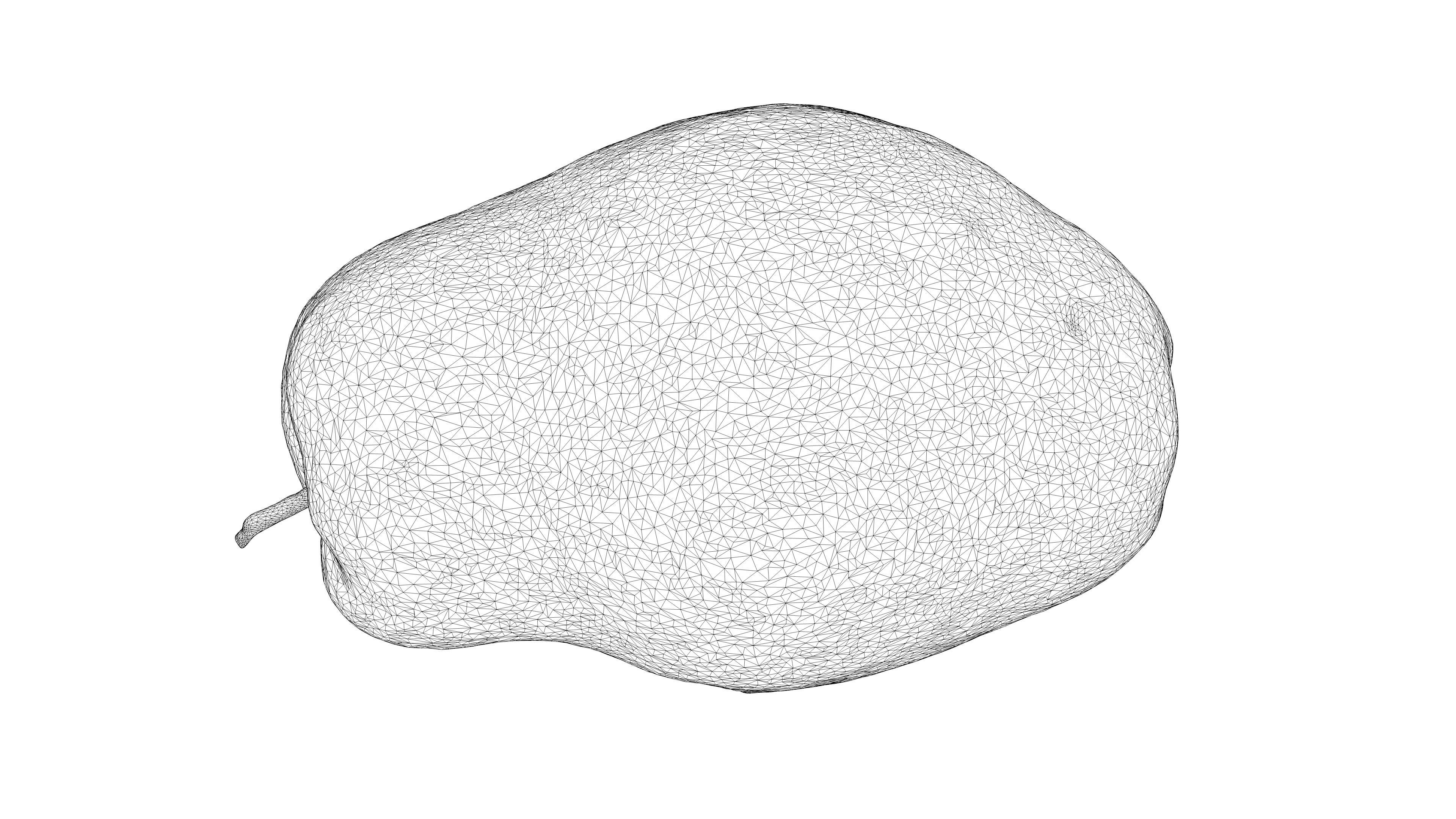 Photorealistic 3D scan of pear Low-poly 3D model_23