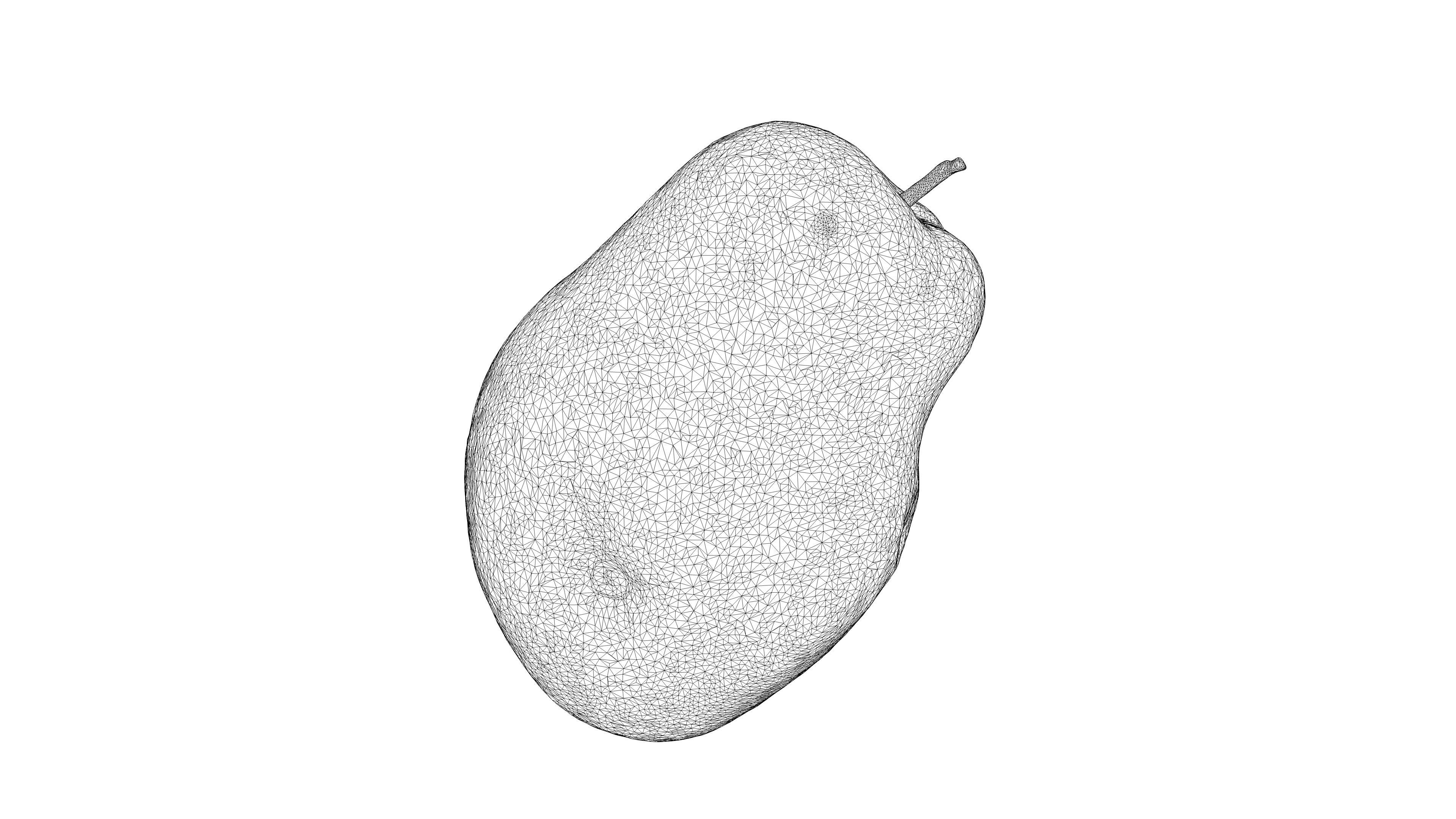 Photorealistic 3D scan of pear Low-poly 3D model_21
