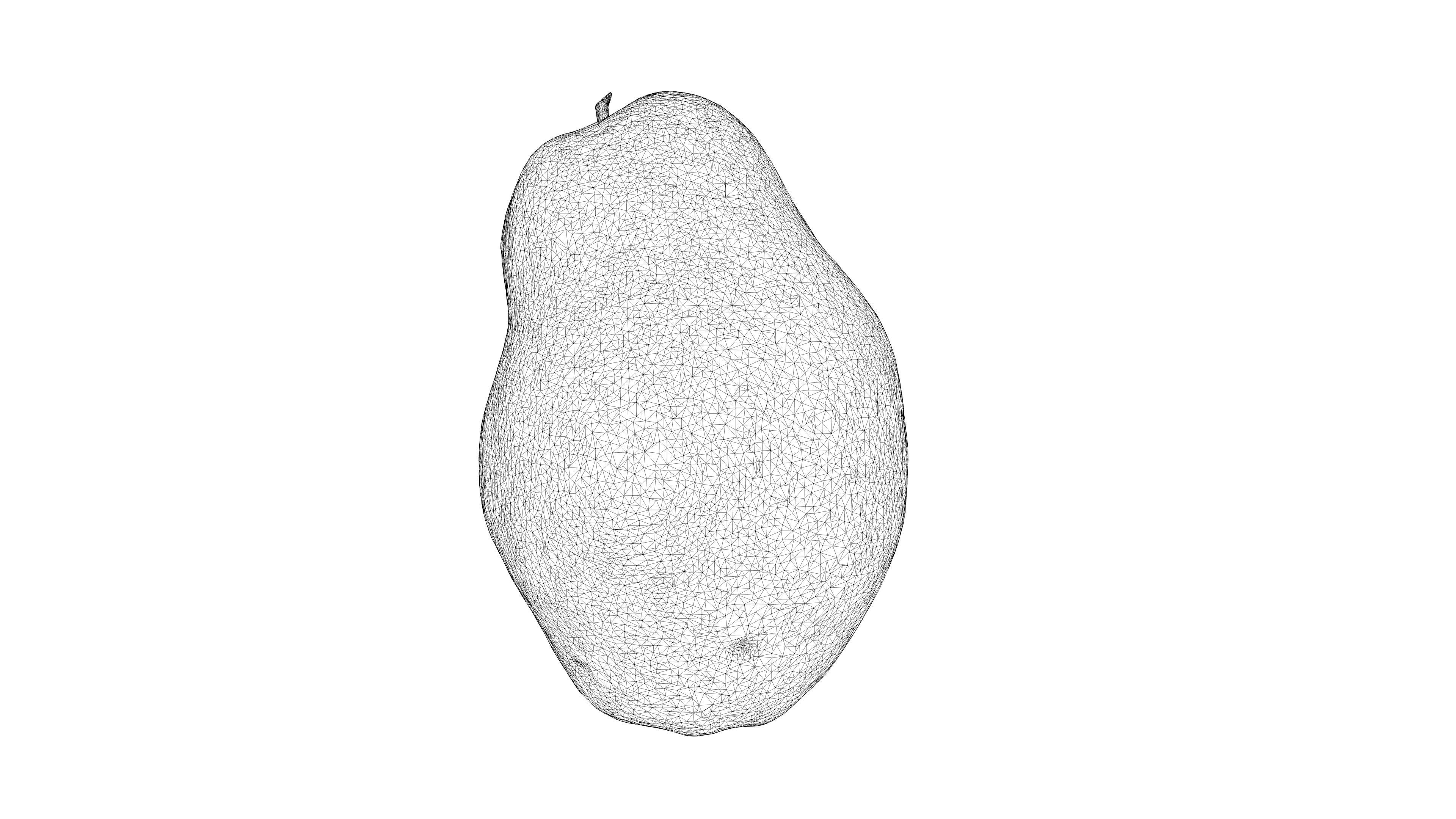 Photorealistic 3D scan of pear Low-poly 3D model_19