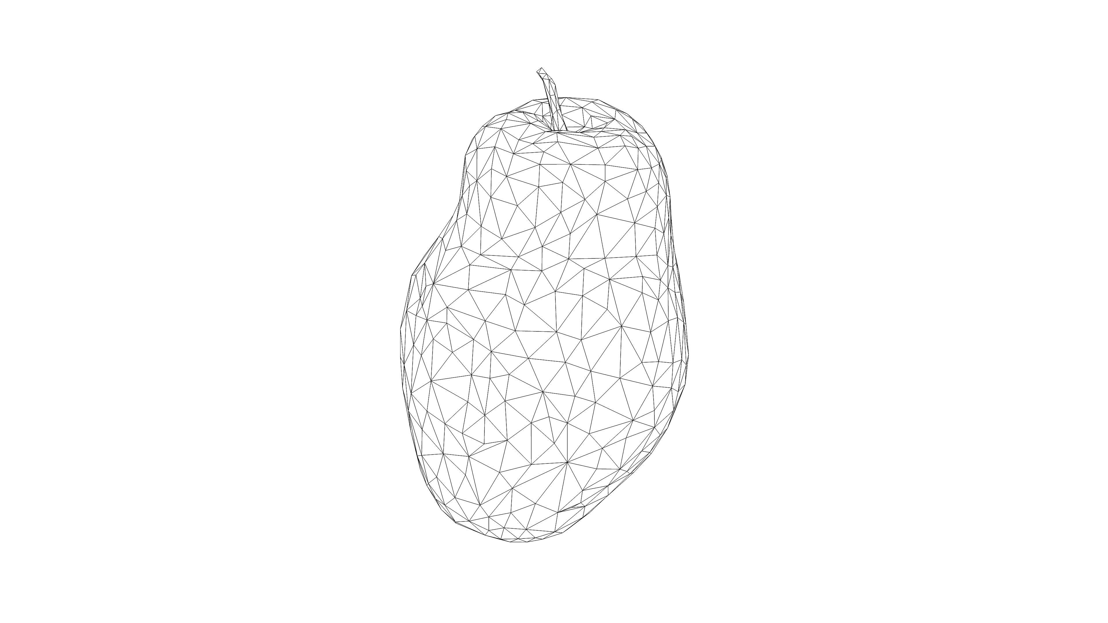 Photorealistic 3D scan of pear Low-poly 3D model_14